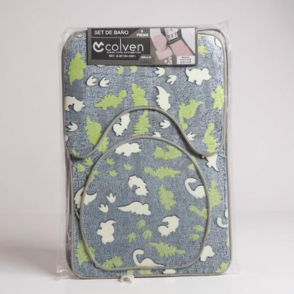 Set De Baño Marca Colven, Brilla En La Oscuridad
