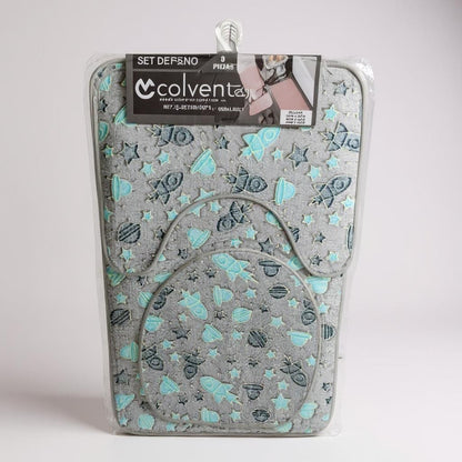 Set De Baño Marca Colven, Brilla En La Oscuridad