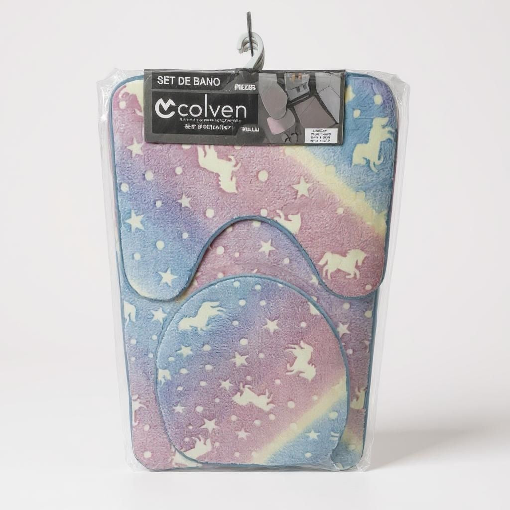 Set De Baño Marca Colven, Brilla En La Oscuridad